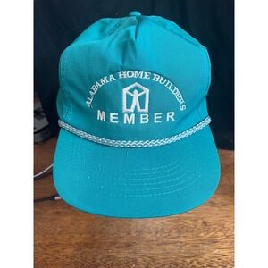 Vintage Alabama Home Builders Member Turquoise Snapback Hat Cap‎